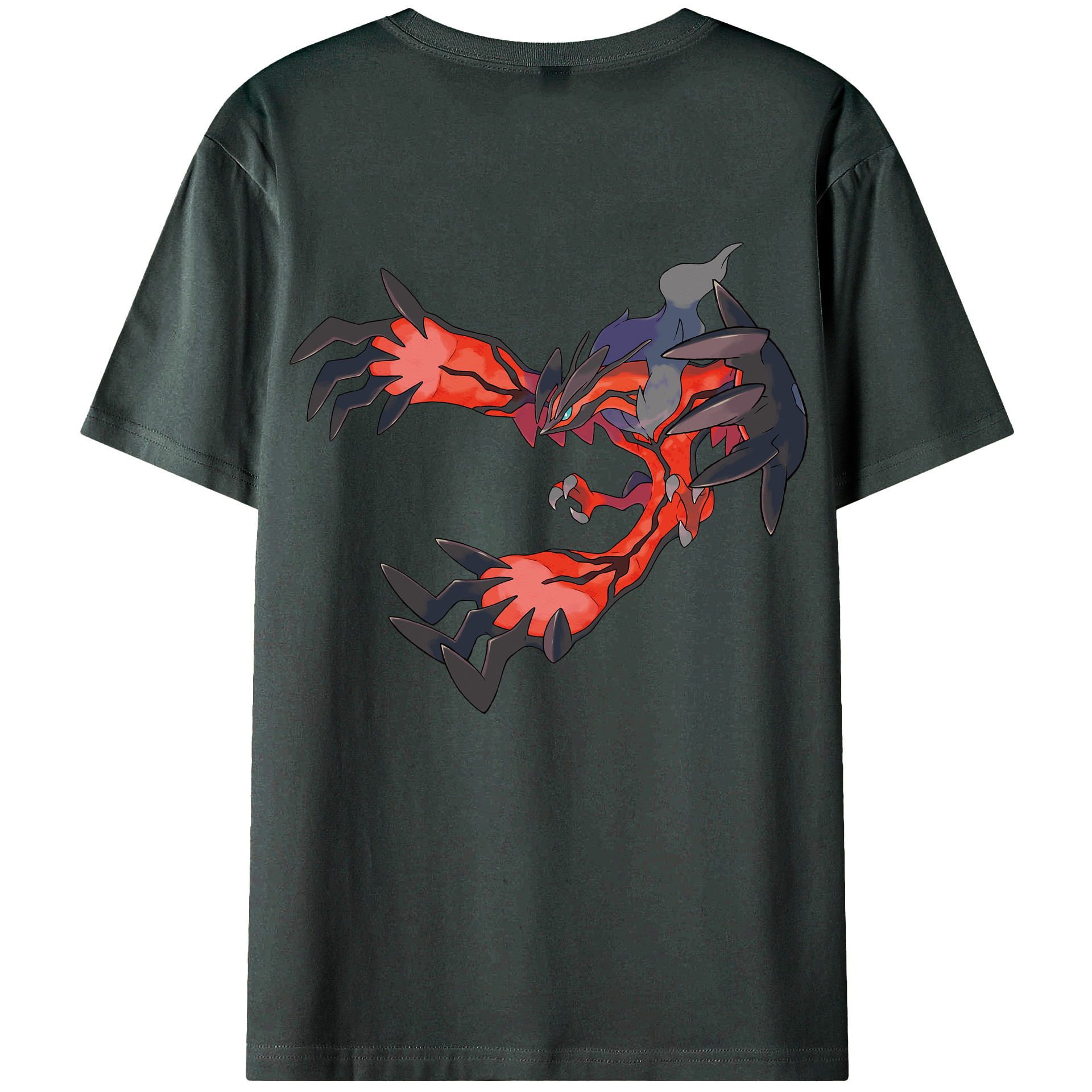 （画像用） ポケットモンスター Pokémon 綿100％ メンズ半袖Tシャツ（バックプリント） 通気性